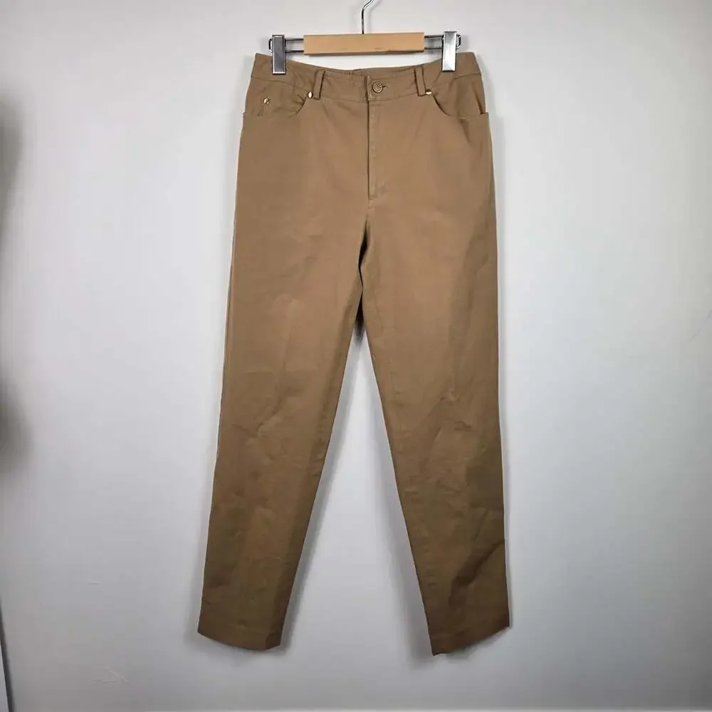 Dana Buchman Women's Tan and Brown Trousers